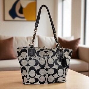 Coach Black and Gray Tote